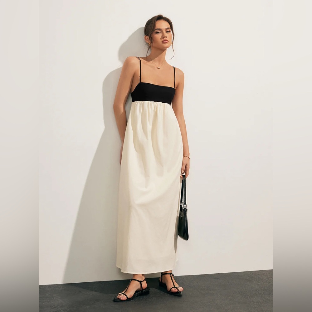 Commense Cream and Black Maxi Dress - Picture 3 of 6